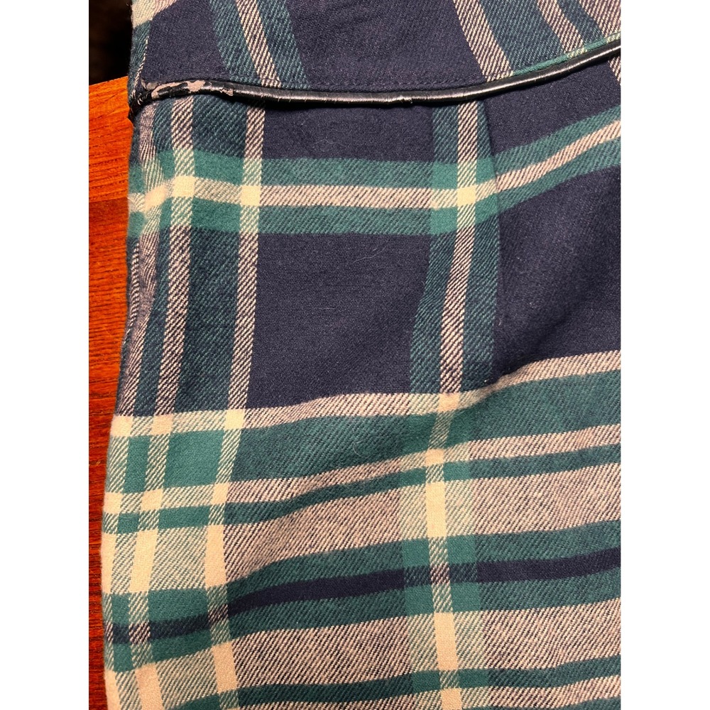 Tommy Hilfiger Plaid Skirt A-Line Pockets Career Casual Green Blue Size 10 FLAW - Picture 6 of 8